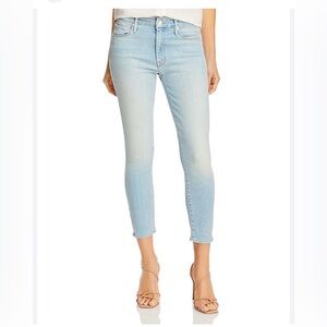 Mother the looker crop skinny jeans in “swimming pool Sunday”